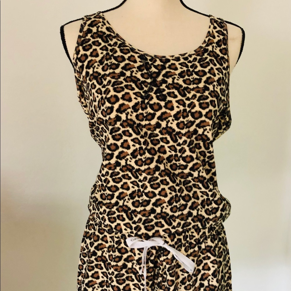 CK Leopard Print Tank + Shorts 2-Piece Sleep Set
